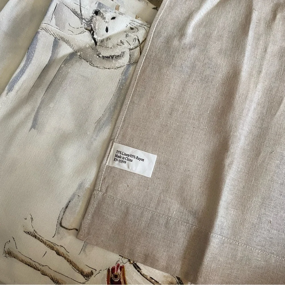 La Maisonnette Made in France 100% Cotton Napkins Bundle Lot of 5 + 1 Linen Deer